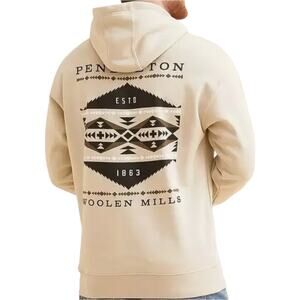 Pendleton Solstice Canyon Hoodie Aztec Sweatshirt Woolen Mills Graphic Fleece M